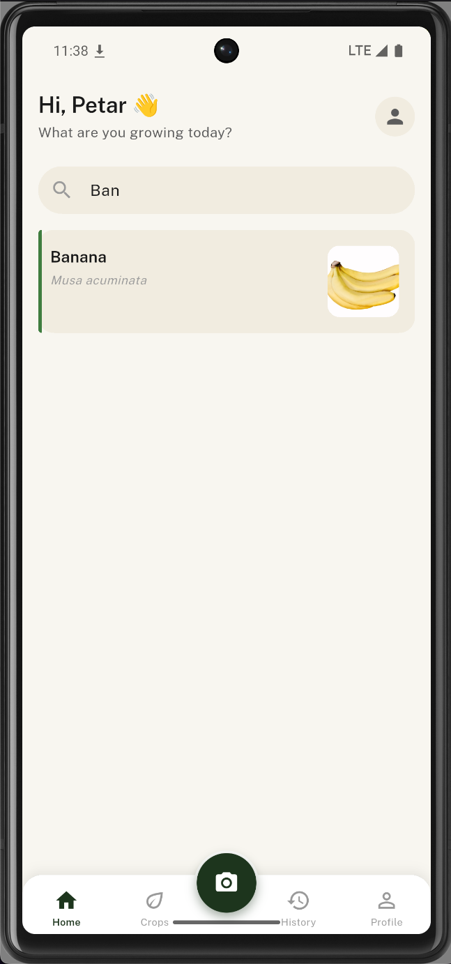 Agrix plant search screen